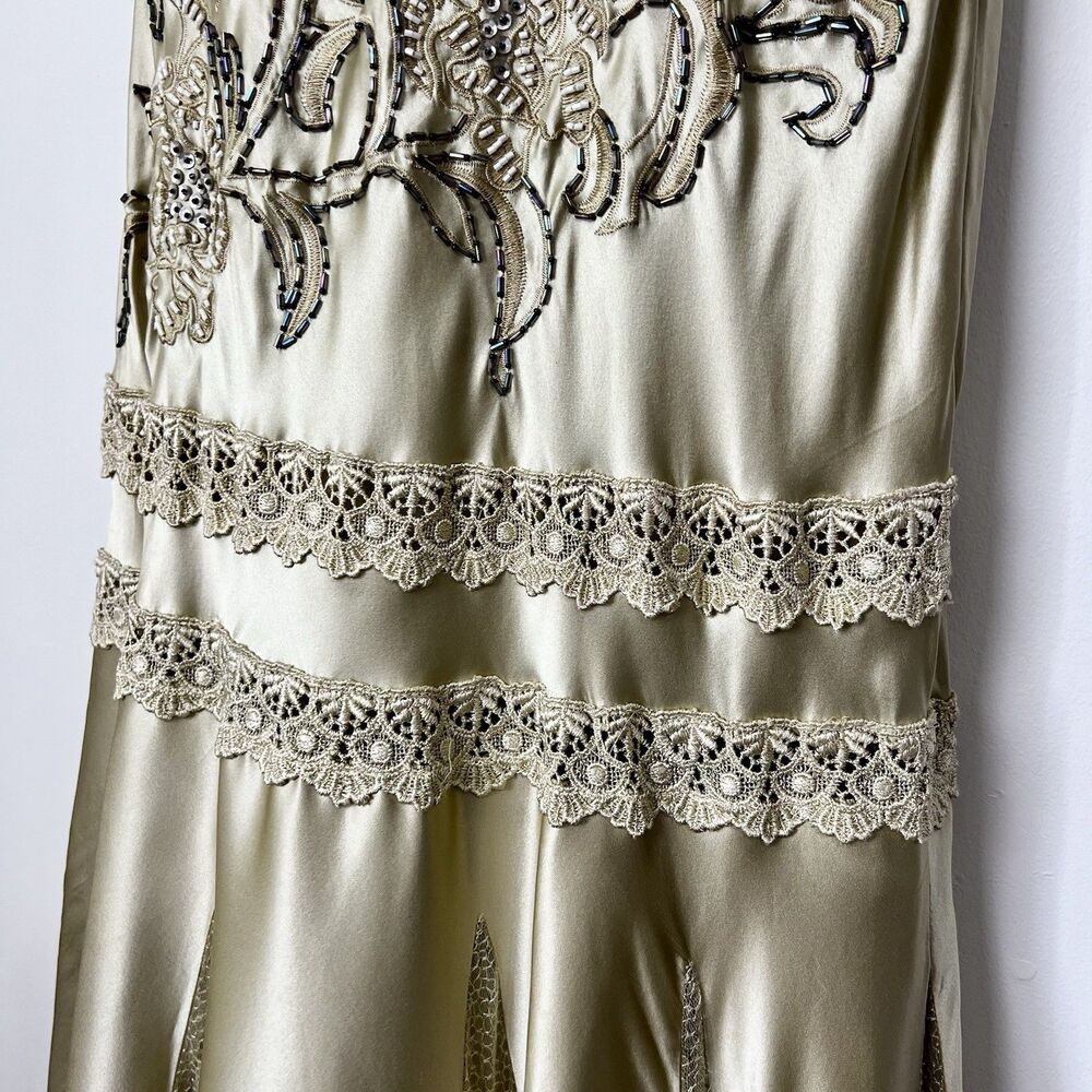 Sue Wong Nocturne Silk Beaded Lace Formal Maxi Gown Mermaid Women’s 8 - Picture 3 of 16